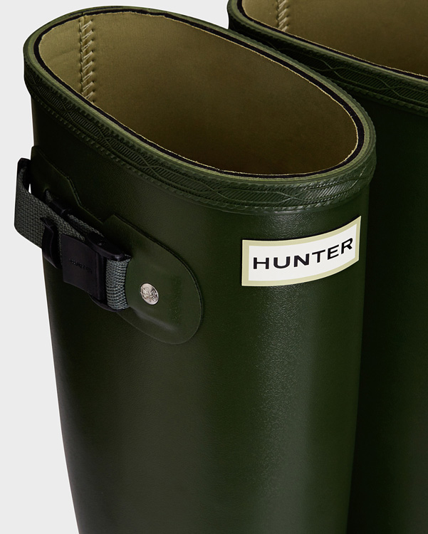  Hunter women's norris field neoprene lined wellington boots : vintage green