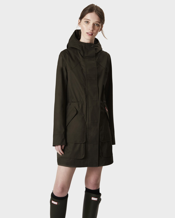  Hunter women's original cotton hunting coat : dark olive