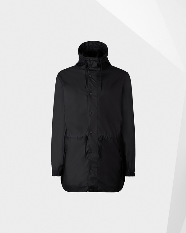  Hunter men's original lightweight long rubberised anorak : black