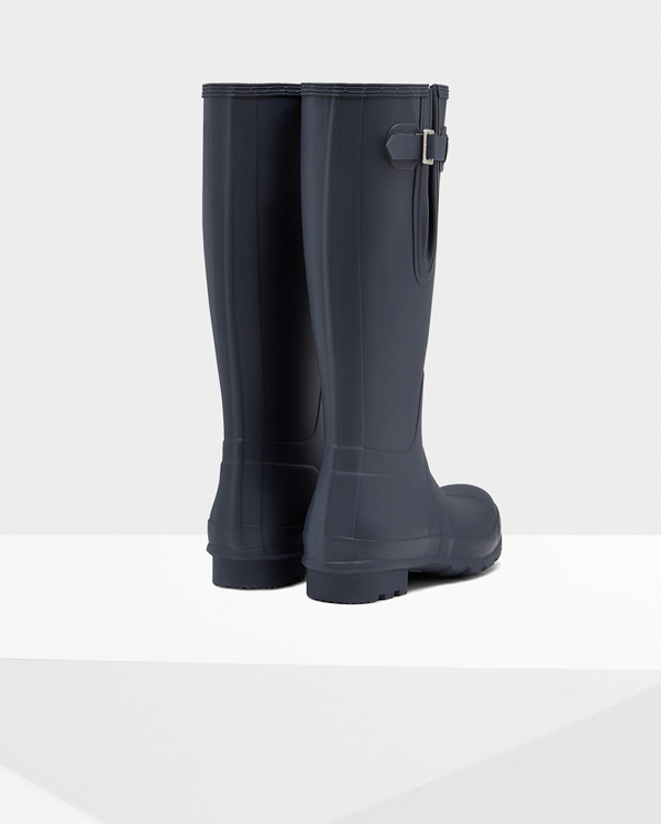  Hunter men's original side adjustable wellington boots : navy