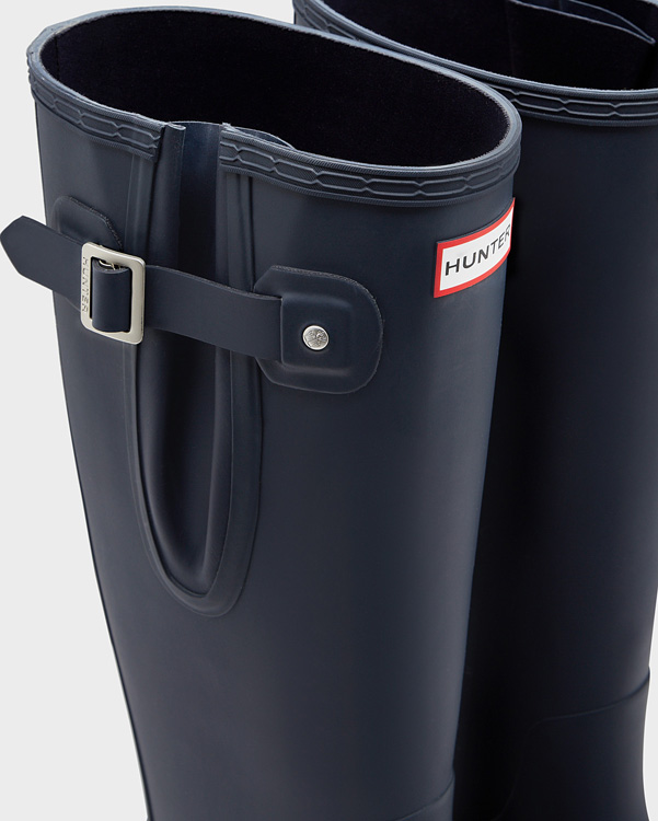  Hunter men's original side adjustable wellington boots : navy