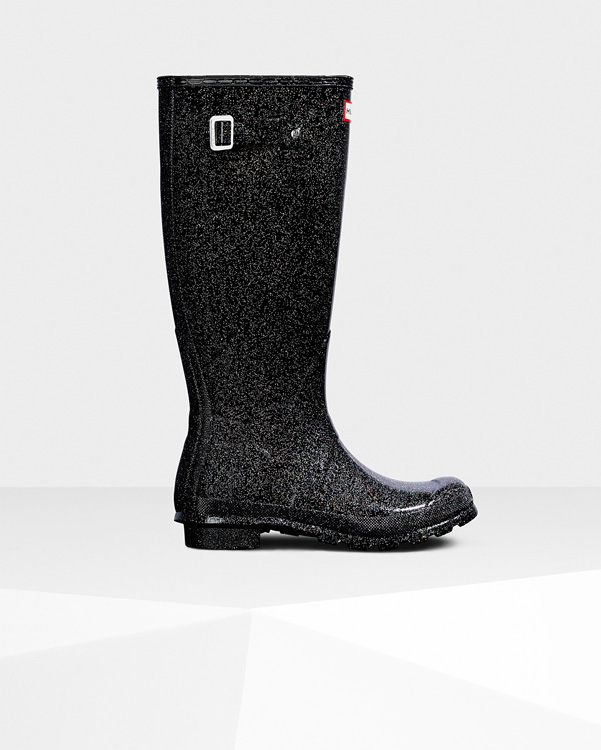  Hunter women's original tall starcloud wellington boot : black multi