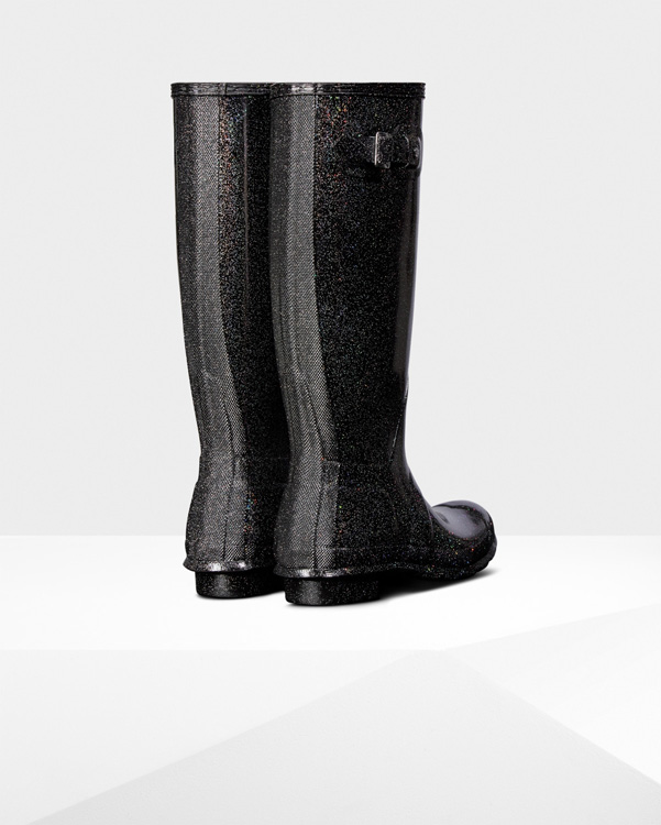  Hunter women's original tall starcloud wellington boot : black multi