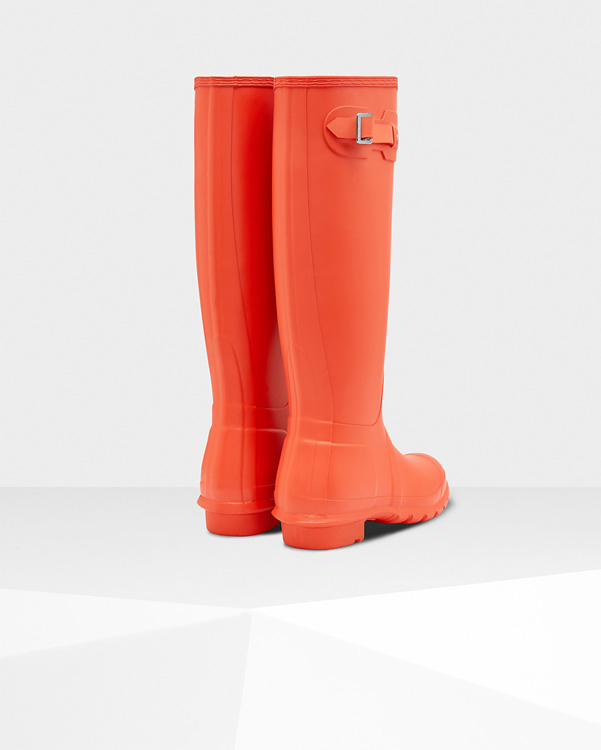  Hunter women's original tall wellington boots : orange