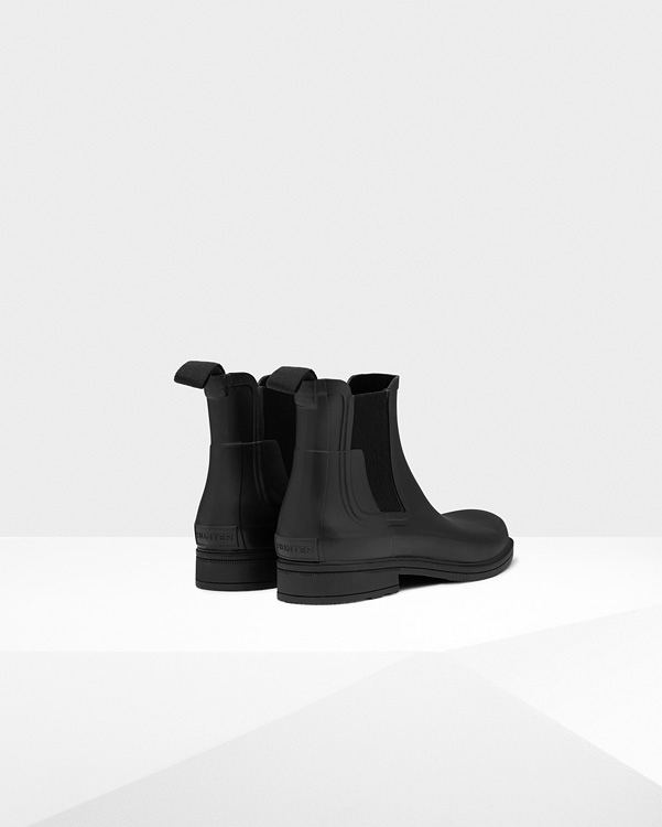  Hunter men's original refined chelsea boot : black