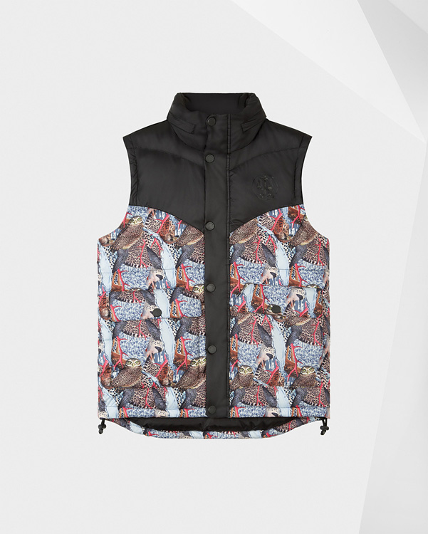  Hunter men's original puffer gilet : black/hypernormal