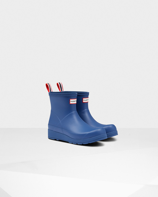  Hunter original play short wellington boots : peak blue