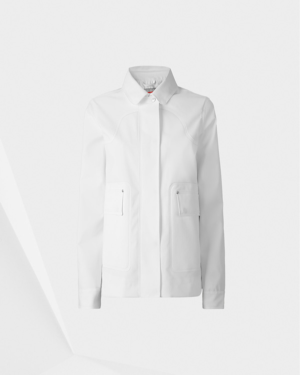  Hunter women's original rubberised jacket : white