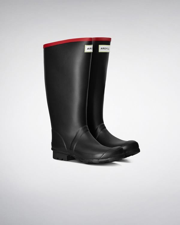  Hunter argyll neoprene wellington boots : black