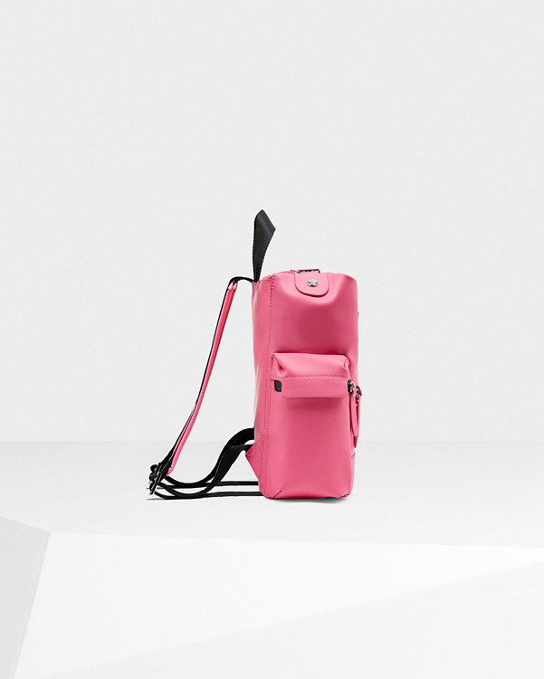  Hunter original mini top clip backpack - rubberised leather : bright pink