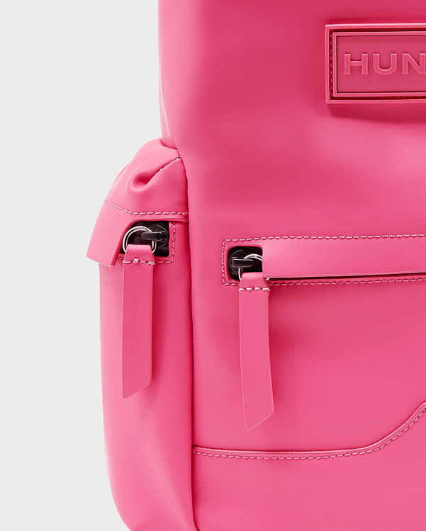  Hunter original mini top clip backpack - rubberised leather : bright pink