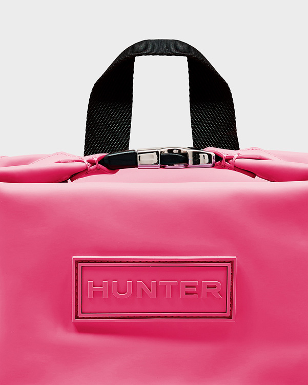  Hunter original mini top clip backpack - rubberised leather : bright pink