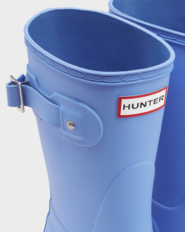  Hunter women's original short wellington boots : vivid blue