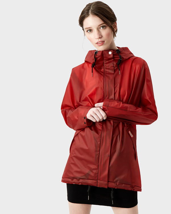  Hunter women's original vinyl smock : military red