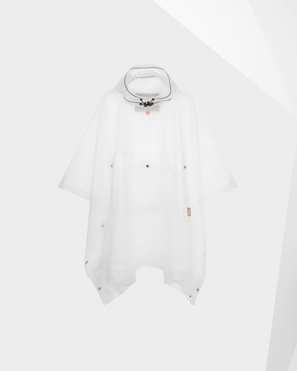  Hunter original vinyl poncho : white