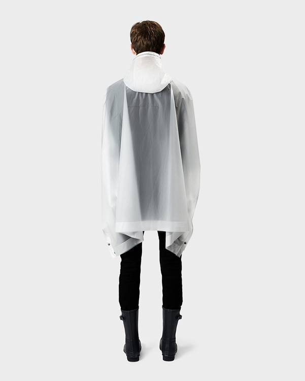  Hunter original vinyl poncho : white