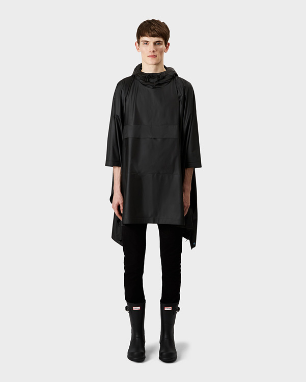  Hunter original vinyl poncho : black