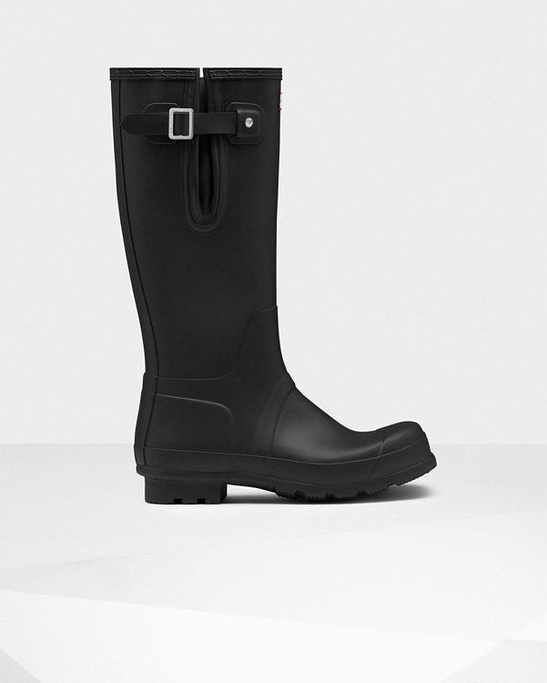  Hunter men's original side adjustable wellington boots : black