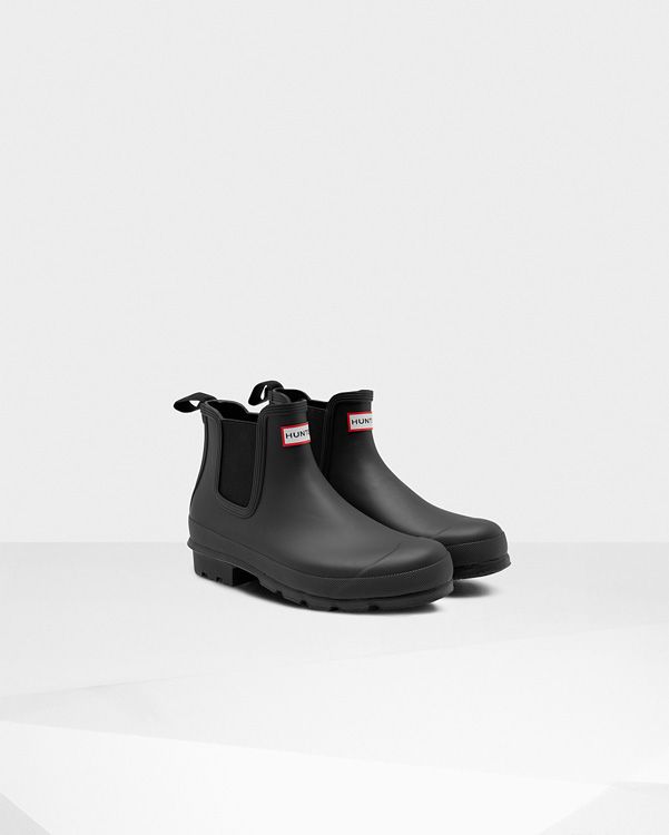  Hunter men's original chelsea boots : black