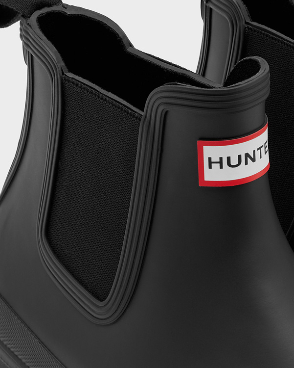  Hunter men's original chelsea boots : black