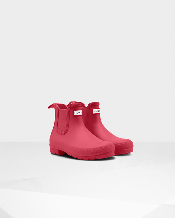  Hunter women's original chelsea boots : hyper pink