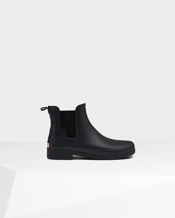  Hunter women's original refined chelsea boots : black