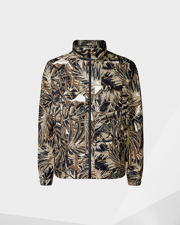  Hunter men's original 3 layer printed jacket : linen green jungle camo