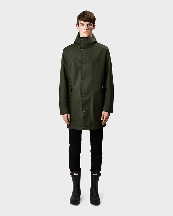  Hunter men's original rubberised hunting coat : dark olive