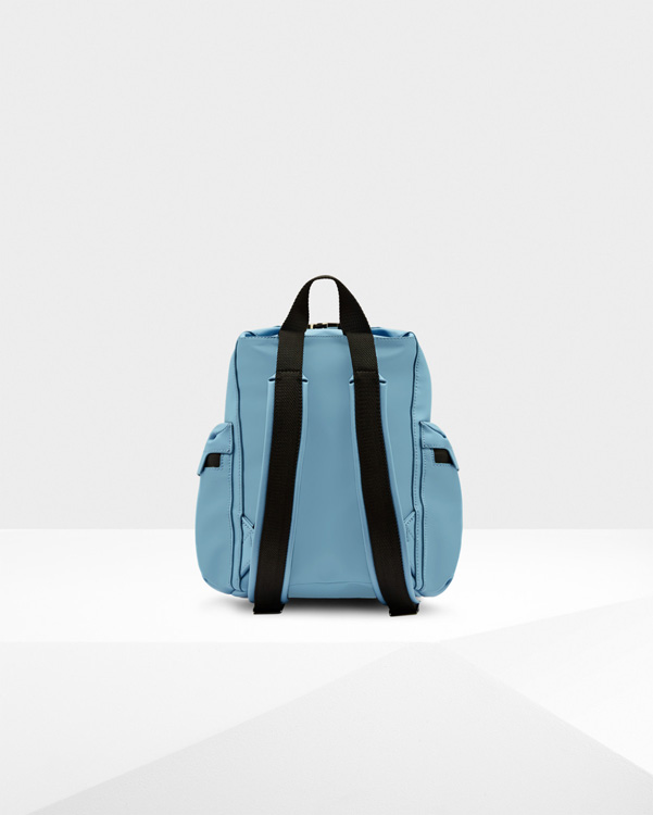  Hunter original mini top clip backpack - rubberised leather : pale blue