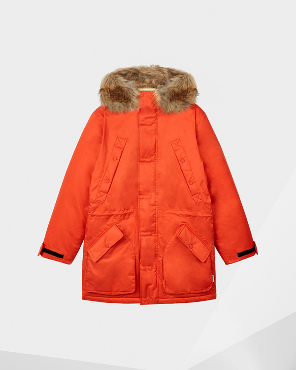  Hunter men's original insulated parka jacket : orange