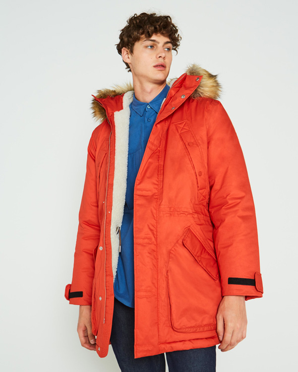  Hunter men's original insulated parka jacket : orange