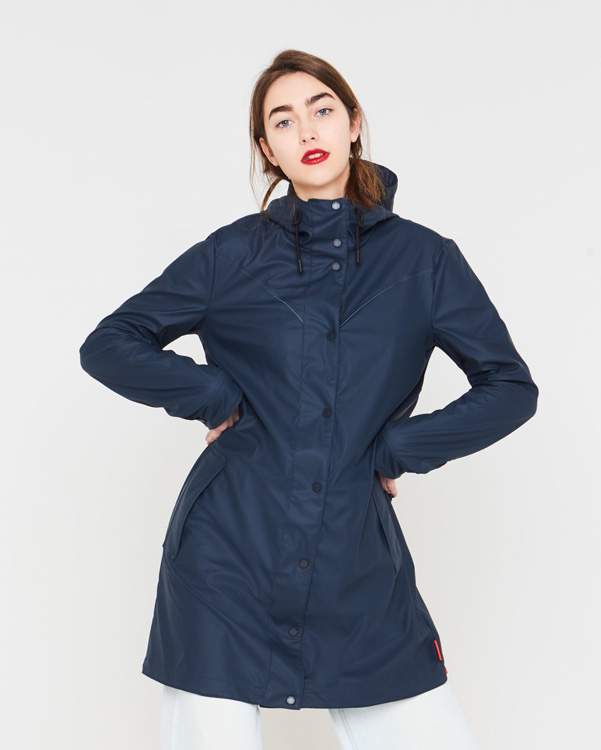  Hunter women's original light rubberised coat : navy