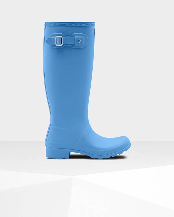  Hunter women's original tour wellington boots : forget me not