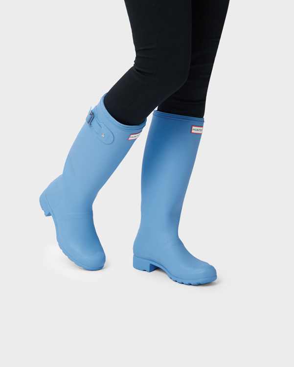  Hunter women's original tour wellington boots : forget me not