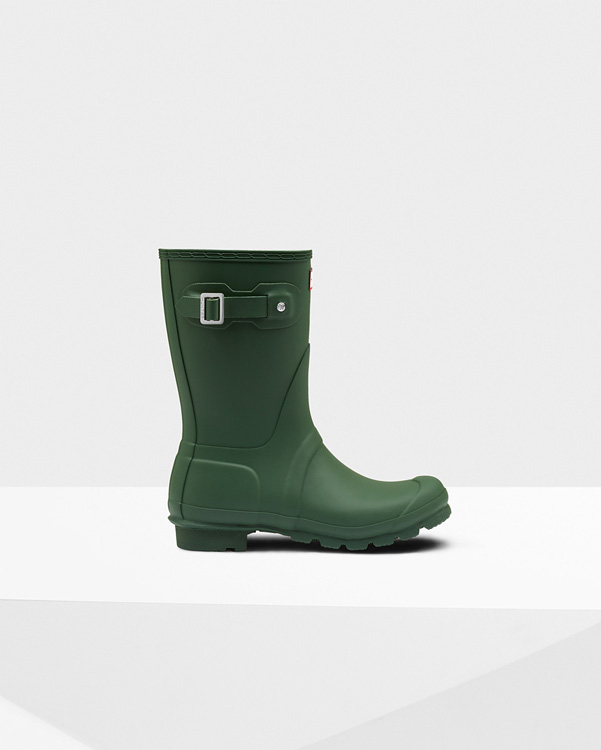  Hunter women's original short wellington boots : hunter green