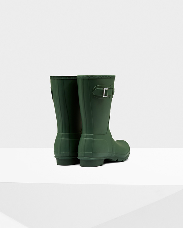  Hunter women's original short wellington boots : hunter green