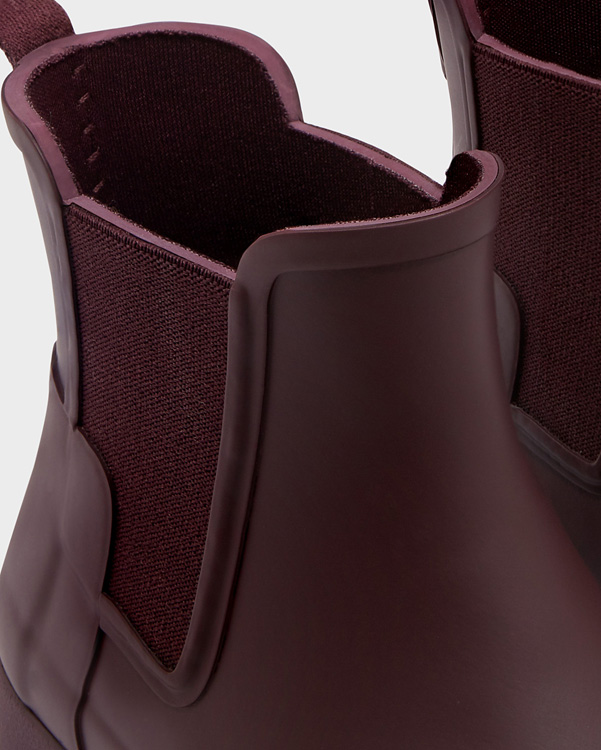  Hunter women's original refined chelsea boots : oxblood