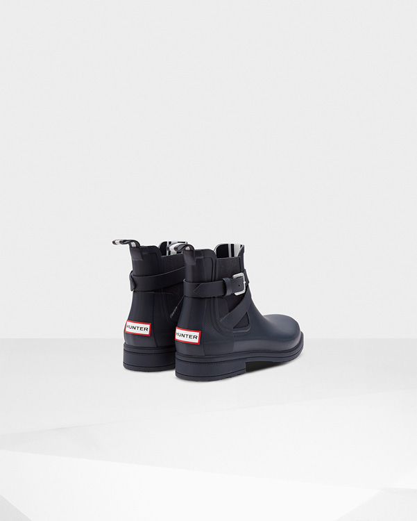  Hunter men's original festival chelsea boots : navy / off white