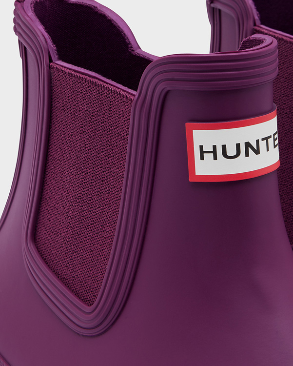  Hunter women's original chelsea boots : violet