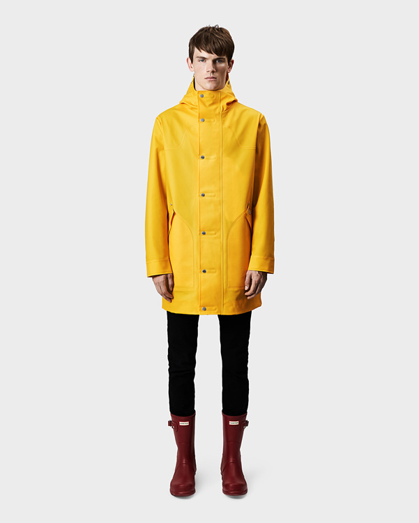  Hunter men's original rubberised hunting coat : yellow