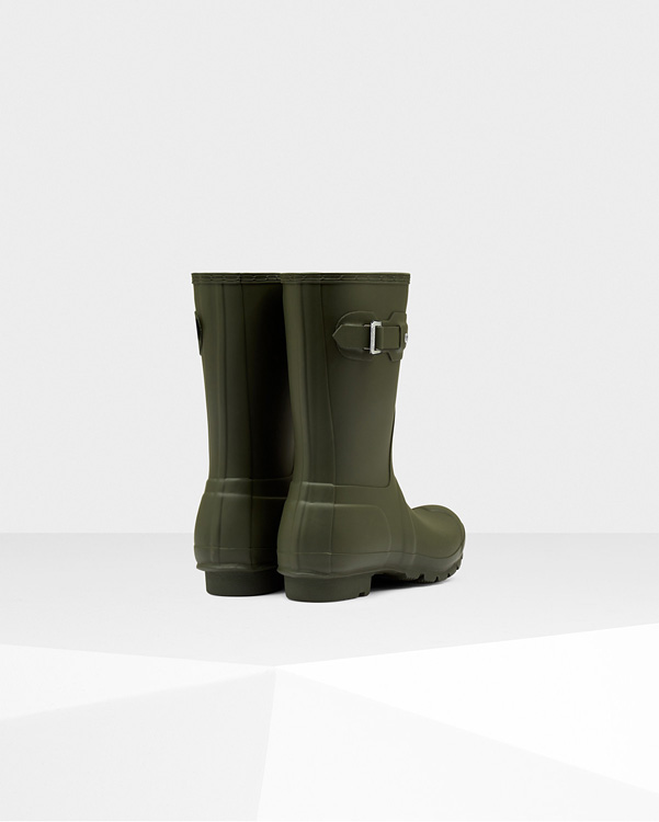  Hunter women's original short wellington boots : dark olive