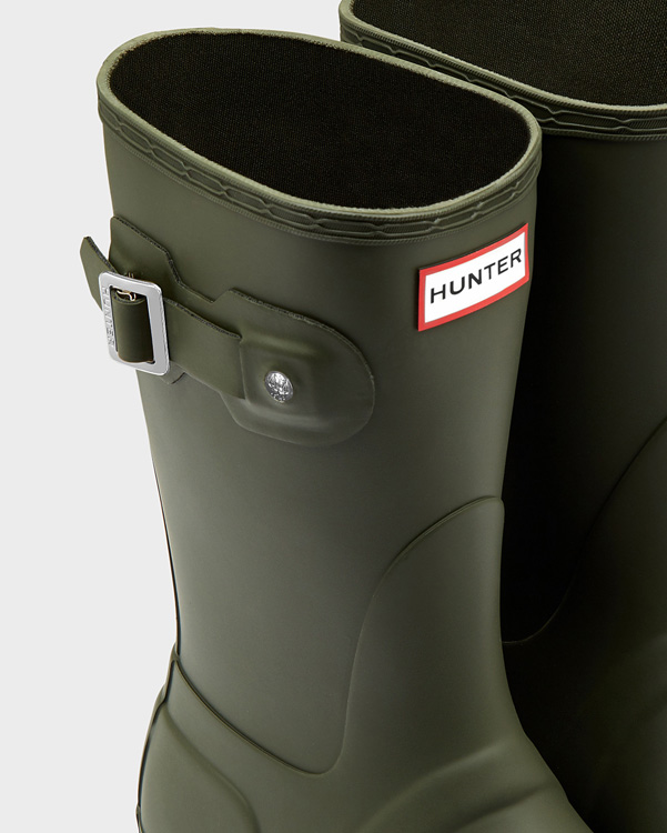  Hunter women's original short wellington boots : dark olive