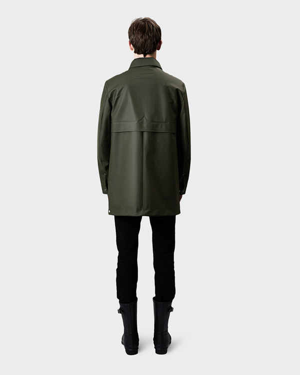  Hunter men's original rubberised raincoat : dark olive