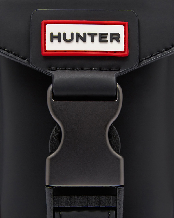  Hunter original rubberised leather phone pouch : black