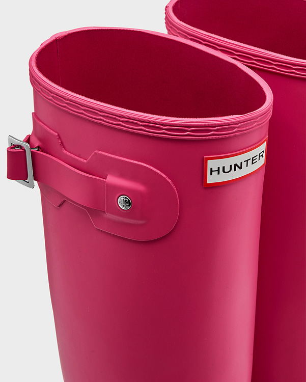  Hunter women's original tall wellington boots : bright pink