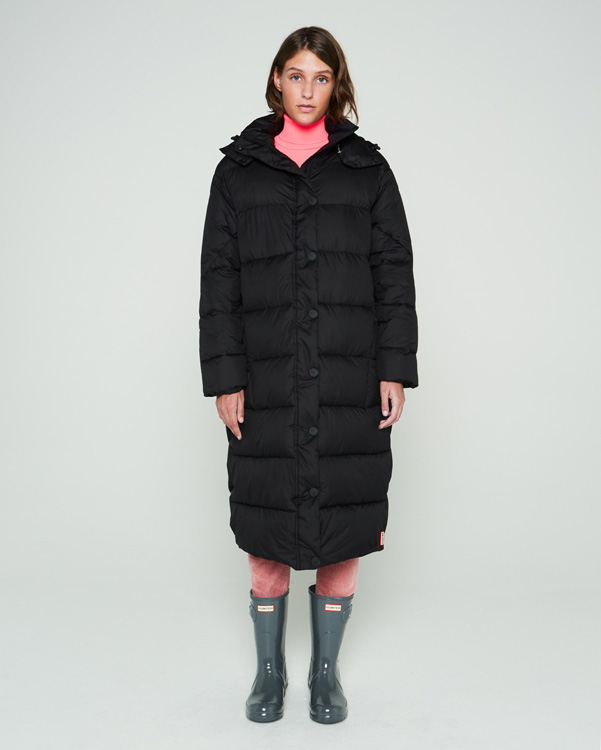  Hunter women's original long puffer coat : black