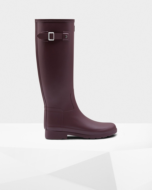  Hunter women's original refined wellington boots : oxblood