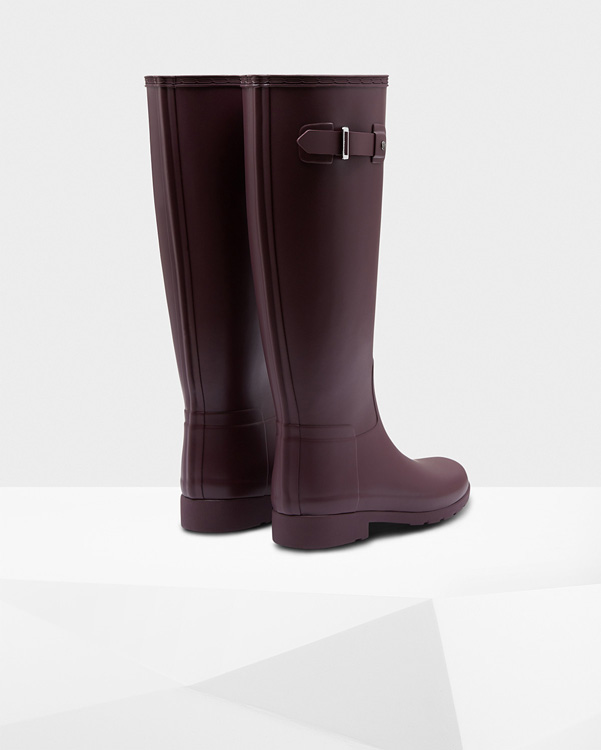  Hunter women's original refined wellington boots : oxblood