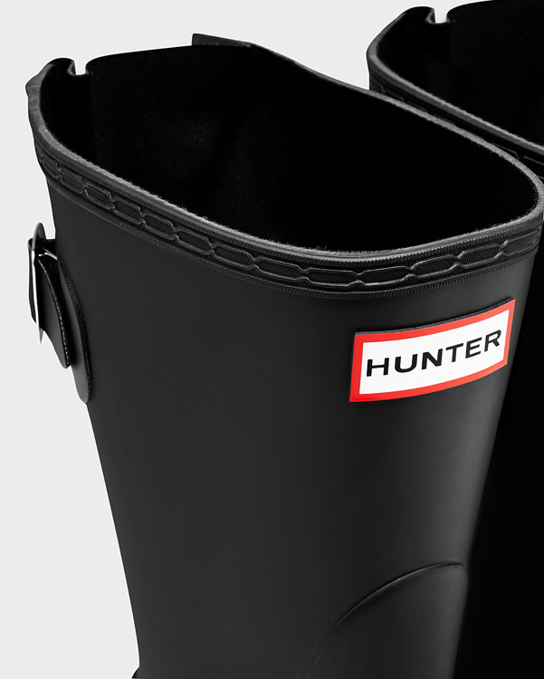  Hunter women's original short back adjustable wellington boots : black