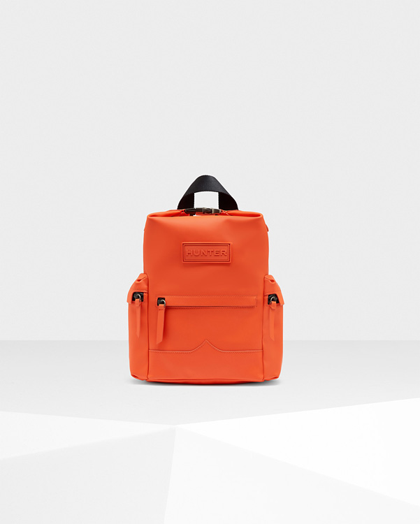  Hunter original mini top clip backpack - rubberised leather : orange